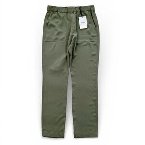 Theory Pull On Pant Northsound Drapey Crepe Ankle Size 2 - Deep Military NWD